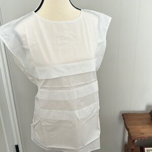 Chanel uniform blouse white 44